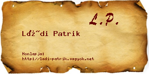 Ládi Patrik névjegykártya