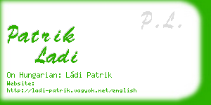 patrik ladi business card